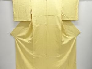 枝花模様織出し一ツ紋色無地着物